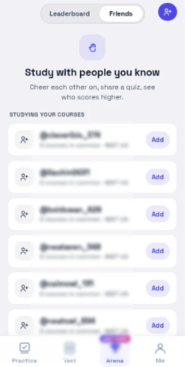 Friends studying your courses