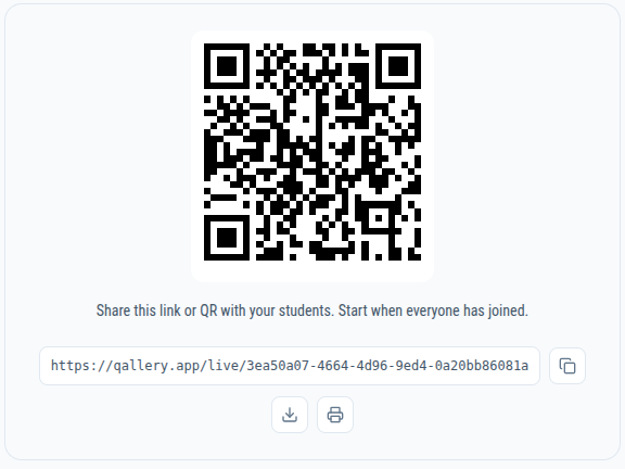 Share via QR and link